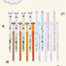 1pc/10pcs Super Cute Cartoon Animal Erasable Pens, Cartoon Animal Erasable Gel Pens, Thermosensitive Erasable Pens, Easy-To-Erase Erasable Pens, Cute Animal Shaped Heat Erasable Pens, Suitable For Daily Writing, Exam Preparation, Creative Stationery, Back To School Stationery, Holiday Gifts - Animal Pen - View 8