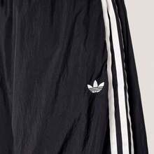 Adidas Celana Olahraga Wanita Clover Model Longgar Lebar Bergaris - Hitam - View 7