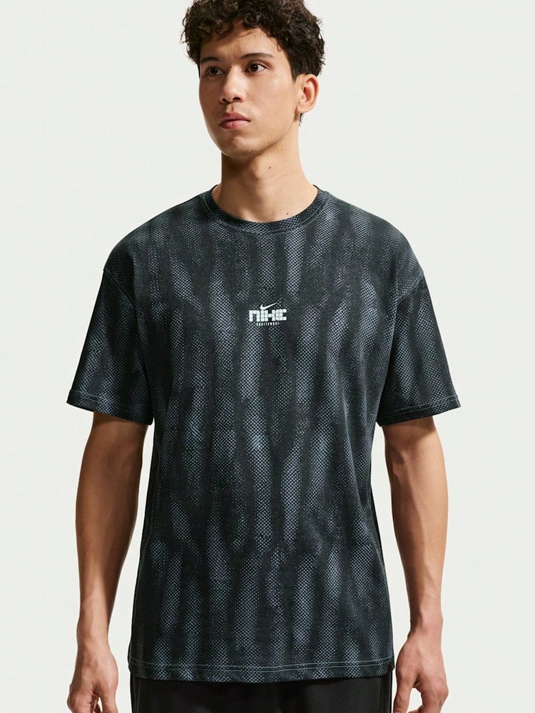 Nike Kaos Rajut Lengan Pendek Tanpa Kerah Pria AS U NSW TEE LSE MESH AOP TIM3737-438 - Grey - View 1