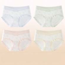 Maternity V-Shape Low Waist Panties Breathable Pregnancy Underwear Soft Antibacterial Lined Briefs - Green - View 11
