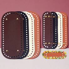 8pcs Bag Bottom Set, 4 Colors Oval Bag Bottom Shaping Pads With Holes, Bag Bottom Pads, Wallet Bottom, Suitable For Handbags And Shoulder Bags, Neutral Tones, 7.1 X 1.97 Inches And 8.7 X 4.7 Inches, Wallet Making, DIY Wallet Making - Multicolor - View 5