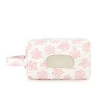 1pc Fresh Floral Double Layer Children's Handheld Storage Bag, Can Hold Wet Wipes, Hair Ties And Other Small Items, Double Layer Compartment For Organized Storage - Multicolor - View 2