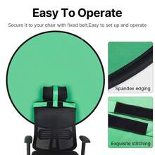 Chrisley 29.5/43.3 Inch Round Green & Blue Dual-Color Backdrop, Double-Sided Portable Photography Studio Background, Foldable Green Screen Chroma Key Panel For Live Streaming, Photography, Video Transmission, Gaming, Video Calls And Chatting - View 4
