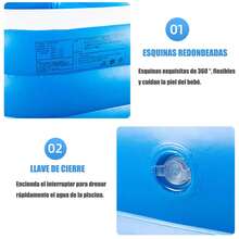 Inflatable Pools For Kids And Adults, Rectangular Family Pools, Made Of Double-Layer Reinforced PVC, Durable And Foldable. - A - View 5