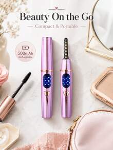New Electric Eyelash Curler With Heating Clip And Battery Display, Long-Lasting Styling, Rechargeable, Portable Electric Heated Eyelash Curler, Electric Eyelash Curler - Multicolor - View 6