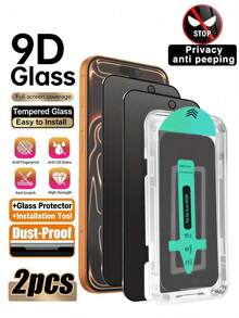 Gorilla Hero 2pcs Multi-Pack [Matte Texture Privacy Screen Protector] With Dust-Free Design For Quick Application, Privacy Tempered Glass Film Maintains Screen Clarity And Smooth Touch, Prevents Others From Viewing Content During Daily Commute, Oleophobic Coating Reduces Fingerprint Residue, Smooth Touch Without Affecting Touch Sensitivity. Compatible With IPhone17e/17 Pro Max/17 Pro/17Air/17/16 Pro Max/16 Pro/16 Plus/16/15 Pro Max/15//14/13/12 And Other Models. - Black - View 20