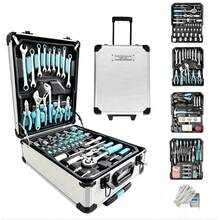 Set Alat Perbaikan Mobil Profesional 115/46pcs: Set Kunci Ratchet Portabel, Tahan Lama, dan Mudah Digunakan - Cocok untuk Perbaikan Mobil, Perahu, Sepeda Motor, Perbaikan Rumah dan Industri - Termasuk Kotak Penyimpanan - MultiWarna - View 1