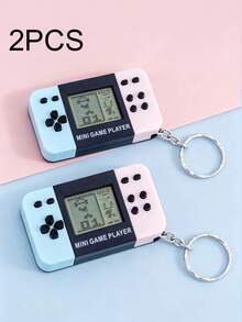 1pc Vintage Mini Black & White Game Console Keychain, Mini Game Console Pendant, Halloween, Christmas Gift, Bag Charm, Pendant, Birthday Gift (Button Battery Powered) - Multicolor - View 22