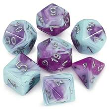 7-Piece Set Colorful Galaxy Theme Polyhedral Dice, Suitable For D&D RPG Tabletop Games And Role-Playing Dragon Tabletop Games, Multiple Dice - Multicolor - View 11