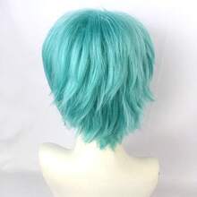 Anime Men's Cosplay Outfit Green Any Size Custom Full Set Perfect Custom Black Jacket With Green Wig,Halloween - Cadet Blue - View 3