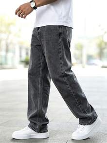 Celana Jeans Skinny Slim Fit Kasual Pria - Cocok untuk Semua Musim - Dark Grey - View 6