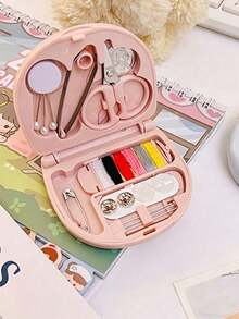 Portable Mini Sewing Box Small Sewing Tool Kit Multi-Function Sewing Tool Set - Perfect Gift For Beginners: Sewing Tool Kit - Foldable, DIY Sewing Supplies And Accessories, Designed For Travelers And Emergency Clothing Repair! Mini Sewing Tool Kit, New Home Minimalist Style Portable Small Sewing Box Sewing Tool Set DIY - Style a - View 3
