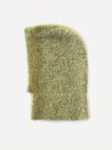 1pc Women's Handmade Color-Spun Jacquard Blended Loop Knit Balaclava Beanie, Soft Warm Winter Pullover Knitted Hat - Multicolor - View 5