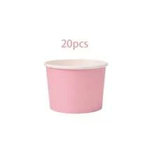 10/20/40pcs Macaron 4-Color Disposable Paper Ice Cream Cups, 9oz Smooth Matte Solid Color Dessert Bowls, Multi-Color Rolled Edge Snack Cups, Suitable For Birthday, Summer Picnic, Baby Shower, School Party Food Tableware - Macaron Colors - View 16