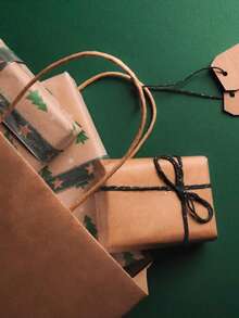 1/10/20/30 Pcs Natural Kraft Paper Bags, Durable, Suitable For Baking, Milk Tea, Coffee, Gifts, Party Favors, Etc. - Multicolor - View 7