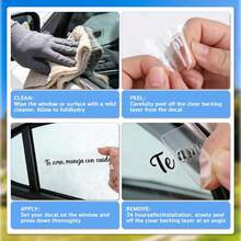 Spanish Rearview Mirror Sticker - 1pc With God All Things Are Possible Car Decals, Trust In God Cars Accessories, Motivational Car Window Decals - A - View 7