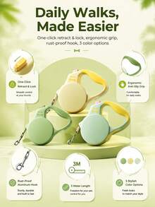 7Alas Retractable Pet Leash, Easy To Manage, Nylon Rope Leash, Suitable For Small And Medium Dogs - Multicolor - View 7