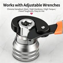 1/2pcs Magic Socket, Adjustable Hex Socket Ratchet Wrench, Multi-Function Power Drill Screw Driver 10-19mm, Metric 3/8" To 3/4", Tool Gift For Men/Dad/Father/Husband, Christmas Father's Day Gift - A - View 9