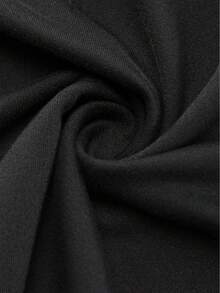 250g Heavyweight Fabric Men's Basketball Pattern Crewneck Sweatshirt And Pants Two Pieces Set, Simple Casual Autumn And Winter Sportswear Black - Black - View 8
