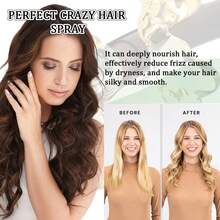 100ML Hair Volumizing Styling Spray, Dry Hair Spray: Rich In Glycerin, Long-Lasting Volumizing Styling Without Rinsing, No Residue, Texture Styling, Hair Oil Control Dry Shampoo Powder, Hair Volumizing Tool - Multiple Styles - View 4