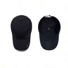 1pc Black Letter Embroidered Baseball Cap, Unisex Baseball Cap, Outdoor Casual Sun Hat - Multicolor - View 2