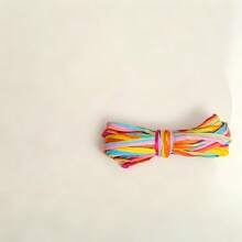 6 Yards/Pack Colorful Raffia Paper Rope Ribbon, Perfect For Gift Wrapping, Christmas Decor, Floral Arrangement And Wedding Bouquet, Party Decoration Paper Rope, Holiday Wedding, Handicrafts - Multiple Styles - View 10