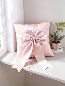 Customized Wedding Ring Pillow, Personalized Wedding Pillow, Ring Decoration, Customizable Groom And Bride Names, Fashionable, Also Can Be Used As Ring Exchange Tray, Gift Or Couple Keepsake - Multicolor - View 5