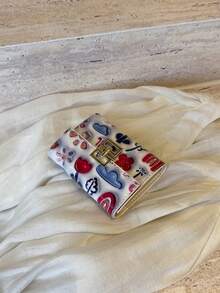 Cartera Portacartas Todo en Uno Compacta Ultra Delgada Multifunción - Blanco - Ver 6