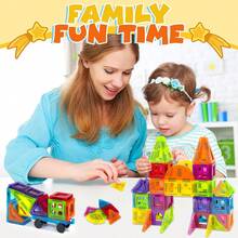 Mini Magnetic Building Blocks Kids Construction Toy, 30/60/100pcs With Car Base Magnetic Toy, Colorful Magnetic Blocks Kids Educational Magnet Toy Set, Creative Toy Gift, Suitable For Boys And Girls 3 Years And Above, Random Color - Multicolor - View 7