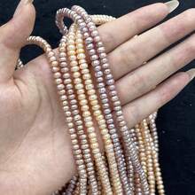 1 Untai Manik-Manik Mutiara Air Tawar Alami Bentuk Koin Sepanjang 36cm untuk Pembuatan Perhiasan DIY, Gelang, Kalung, dan Aksesoris Lainnya - mutiara alami - View 2