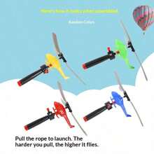 1/5/10/20pcs Airplane Toy Flying Helicopter, 360° Rotating Helicopter Airplane Toy, Suitable For Boys And Girls, Bulk Toy Party Favors Classroom Prizes, Piñata Fillers, Gift Bag Fillers, Random Styles And Colors (Product Requires Self-Assembly) - Multicolor - View 5