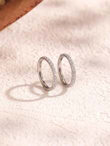 1pc Stainless Steel CZ Dainty Conch,Tragus,Daith,Rook Piercing/Nose Ring/Septum Ring - Lap - View 5
