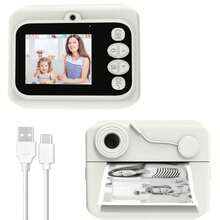 Children's Instant Print Camera Toy, Equipped With Dual 1080P HD Cameras, 1200mAh Battery, Two Printing Modes And Three Printing Densities, Perfect Gift For Kids, Suitable For Christmas And New Year - Multicolor - View 2