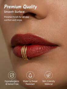 1pc Personalized Fashion No-Piercing Lip Ring Nose Ring Earring Multi-Function Accessory For Women Daily Party Holiday Wear - Multicolor - View 1