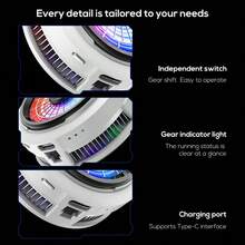 New Memo Phone Cooler, Fast Cooling, Refrigeration, Extremely Fast Heat Dissipation, Suitable For Gamers - White - View 7