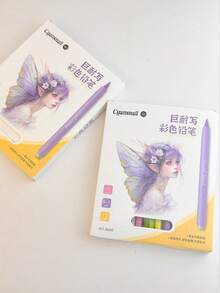 12pcs Erasable Permanent Colored Pencils, Triangular No-Ink Pencils, No Wear, Suitable For Student Drawing And Coloring - Color - View 10
