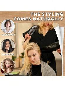 Wood Handle Round Rolling Brush Straight Twill Hair Comb Boar Bristle Round Barrel Hair Curling Brush Hairdressing Tool - Multicolor - View 4