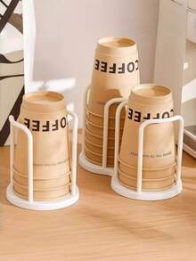 Heavy Duty Desktop Cup Holder, Fashionable Cup Storage Rack, Coffee & Tea Cup Organizer, Kitchen Essential, Office Breakroom, School Or Cafe, Space-Saving, Multi-Functional Coffee Table Storage Rack, Summer Gift, Back To School Gift, Home Refresh - Multicolor - View 4