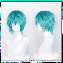 Anime Men's Cosplay Outfit Green Any Size Custom Full Set Perfect Custom Black Jacket With Green Wig,Halloween - Cadet Blue - View 1