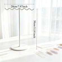 1pc T-Shaped Metal Nail Polish Color Display Rack, Desktop Wrought Iron Storage Stand, Large Capacity Nail Art Display Rack - Multicolor - View 11