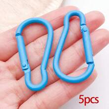 5/10/30/60/100pcs Candy Color Lobster Clasp Key Ring Spring Hook DIY Bag Keychain Jewelry Making Accessories Decoration - Multicolor - View 16