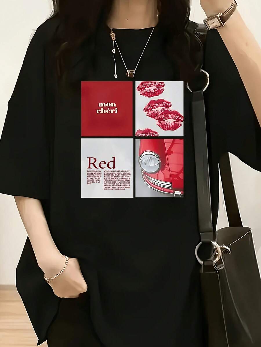 Women T-Shirts - 黑色 - 查看 1