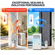 Portable Air Conditioner Insulation Cover AC Heat Exchange Reduction Dust Protection Cover, Standard & Upgraded Thickened Version, Multi Sizes Universal Portable Air Conditioner Companion Protective Cover For Window Mobile AC - A - View 1