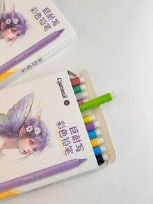 12pcs Erasable Permanent Colored Pencils, Triangular No-Ink Pencils, No Wear, Suitable For Student Drawing And Coloring - Color - View 11