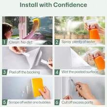 Frosted Glass Film, Privacy Sun Protection UV Protection, Non-Adhesive Static Cling Glass Film Suitable For Home Office, Removable, White Frosted Suitable For Privacy Scenes, Such As Home Bathroom Office Door, 24-Hour Dual-Way Privacy Protection - 1PC - View 10