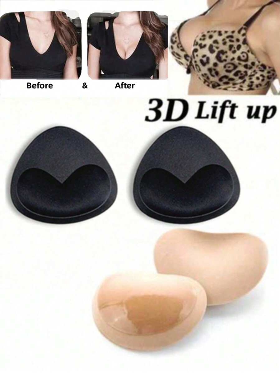 2 buah bantalan payudara tebal 6cm, cocok untuk payudara kecil, dapat dilepas dan dicuci, bantalan bra push-up yang dapat dimasukkan. - MultiWarna - View 1