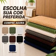 Tapete Banheiro Antiderrapante Microfibra Dedinho Macio Lavável 38x58cm - Cinza - Visão 5