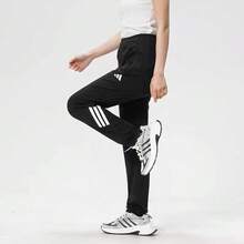 Adidas Celana panjang wanita terbaru untuk lari, kebugaran, latihan, bernapas, kasual, dan model meruncing. - Hitam - View 2