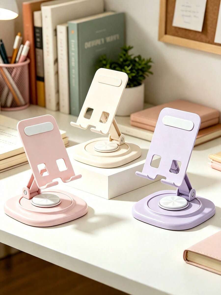 360 Degree Rotatable Foldable Desktop Stand, 31 Angles Adjustable Phone Tablet Holder, Universal Desk Bracket, Phone Accessories, Car Accessories For Smartphone, And Other Tablets For Home Office Study - Multicolor - View 1