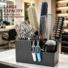 Hair Styling Tool Storage Box, Detachable Hair Clip Organizer With Sponge Lining, Multi-Function Hair Salon Comb And Scissor Rack, Suitable For Hairstylists - Multicolor - View 2